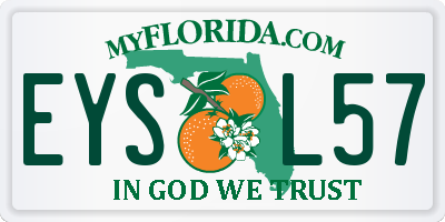 FL license plate EYSL57