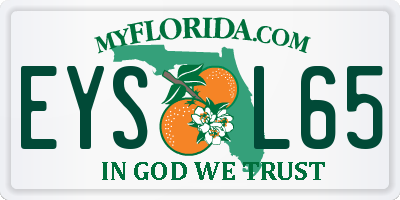 FL license plate EYSL65