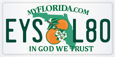 FL license plate EYSL80