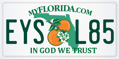 FL license plate EYSL85