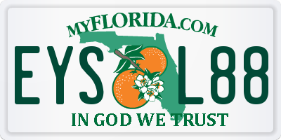 FL license plate EYSL88