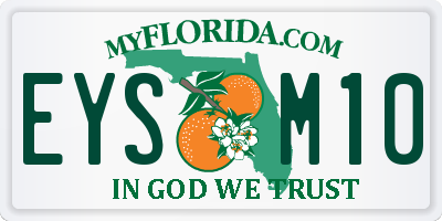 FL license plate EYSM10
