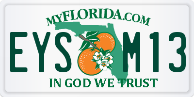 FL license plate EYSM13
