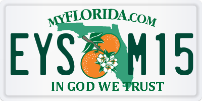 FL license plate EYSM15