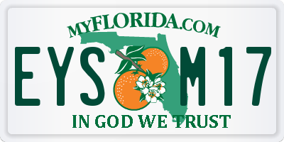 FL license plate EYSM17