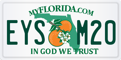 FL license plate EYSM20