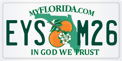 FL license plate EYSM26