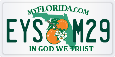 FL license plate EYSM29