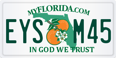 FL license plate EYSM45