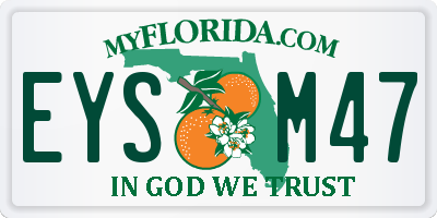 FL license plate EYSM47