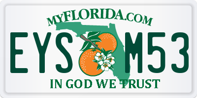 FL license plate EYSM53