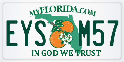 FL license plate EYSM57
