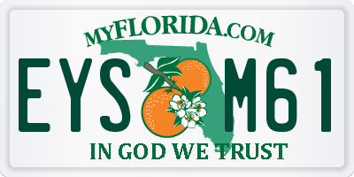 FL license plate EYSM61