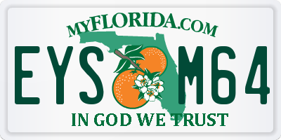 FL license plate EYSM64