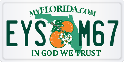 FL license plate EYSM67