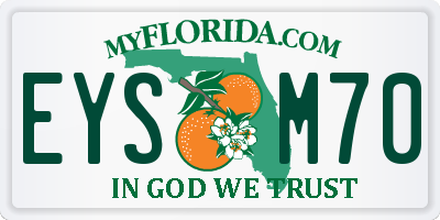 FL license plate EYSM70