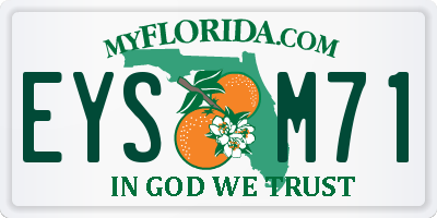 FL license plate EYSM71