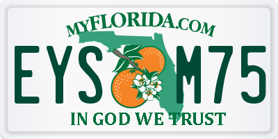 FL license plate EYSM75