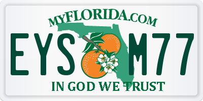 FL license plate EYSM77