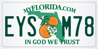 FL license plate EYSM78