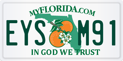 FL license plate EYSM91