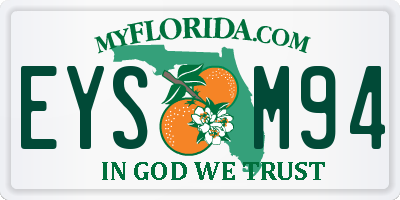 FL license plate EYSM94