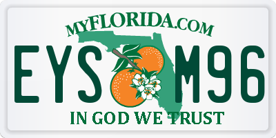 FL license plate EYSM96