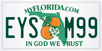 FL license plate EYSM99