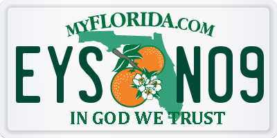 FL license plate EYSN09