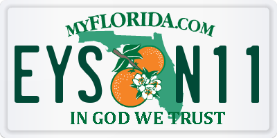 FL license plate EYSN11