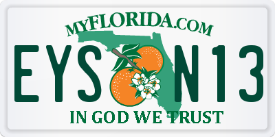 FL license plate EYSN13