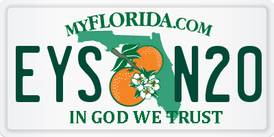 FL license plate EYSN20