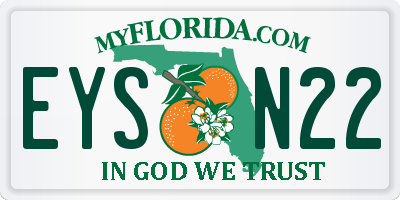 FL license plate EYSN22