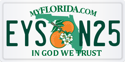FL license plate EYSN25