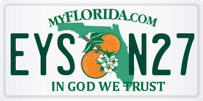 FL license plate EYSN27