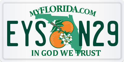 FL license plate EYSN29