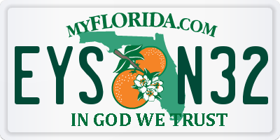FL license plate EYSN32