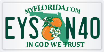 FL license plate EYSN40
