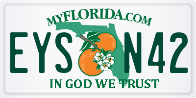FL license plate EYSN42