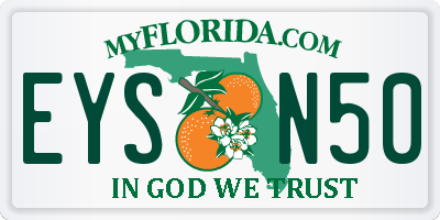 FL license plate EYSN50