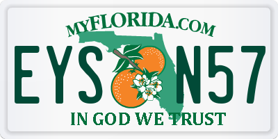 FL license plate EYSN57