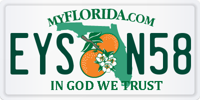 FL license plate EYSN58