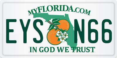 FL license plate EYSN66