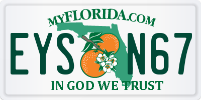 FL license plate EYSN67