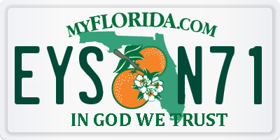 FL license plate EYSN71