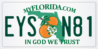 FL license plate EYSN81