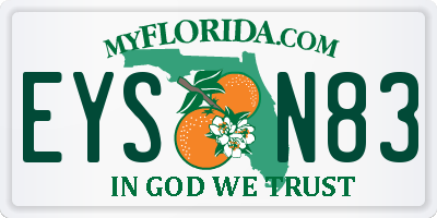 FL license plate EYSN83