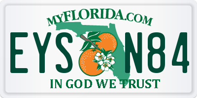 FL license plate EYSN84
