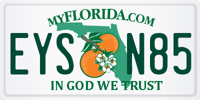 FL license plate EYSN85