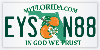FL license plate EYSN88